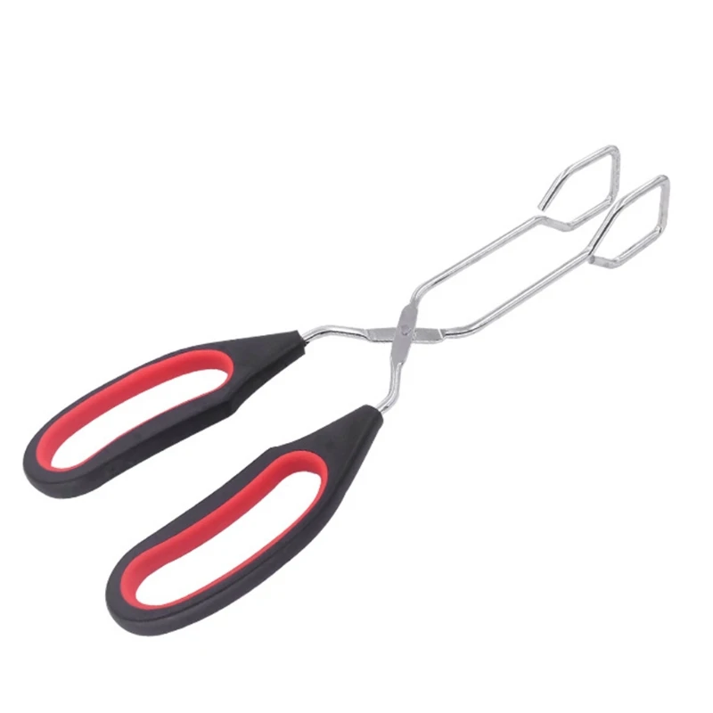 

Stainless Steel Cooking Tongs with TPR Grip Handle Heavy Duty Kitchen BBQ Clips Multifunctional Tools for Grilling