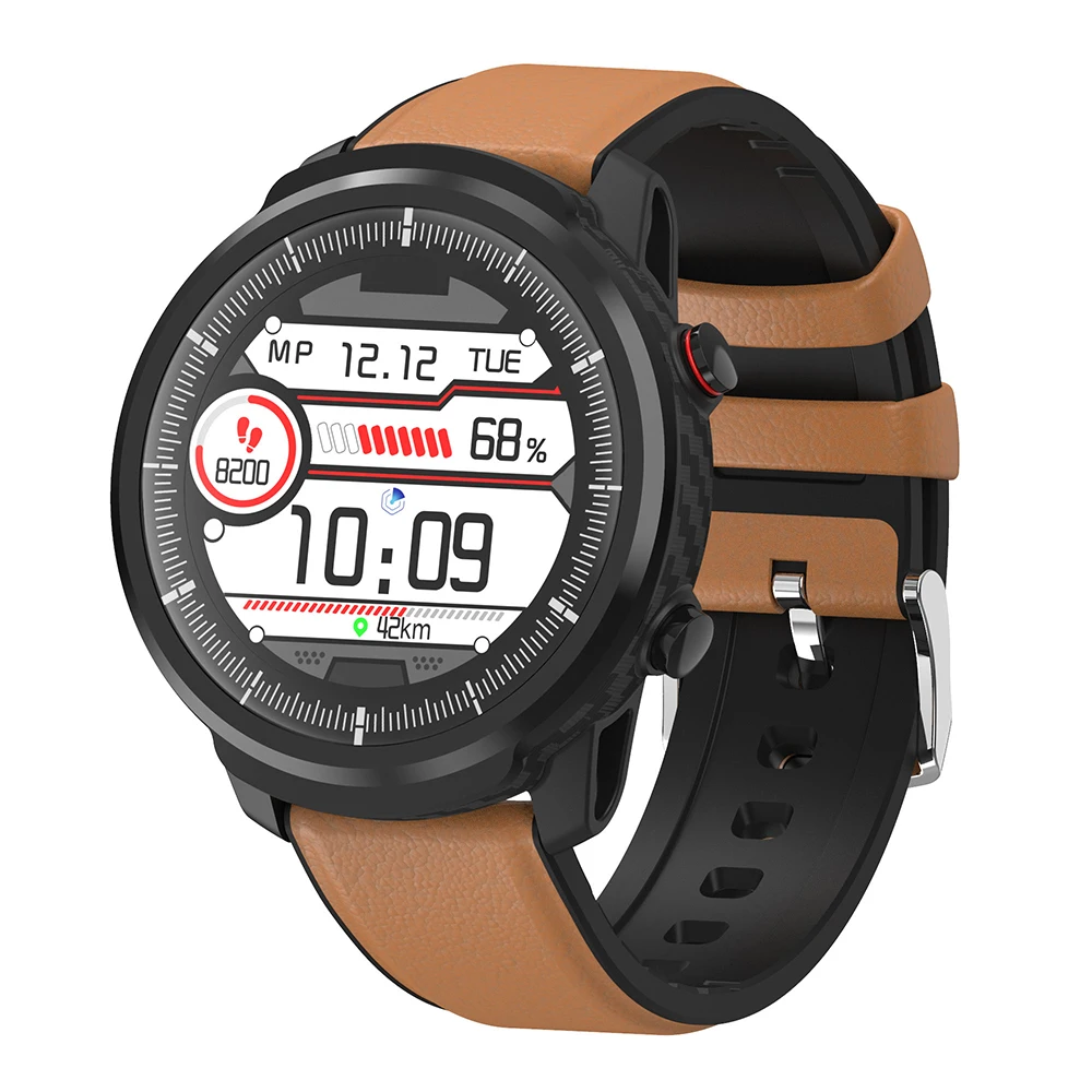 Brown Leather SENBONO S10 Смарт-часы Reomte камера кровяное давление монитор сердечного ритма погоды Smartwatch для мужчин и женщин для IOS Android - Цвет: Brown Leather