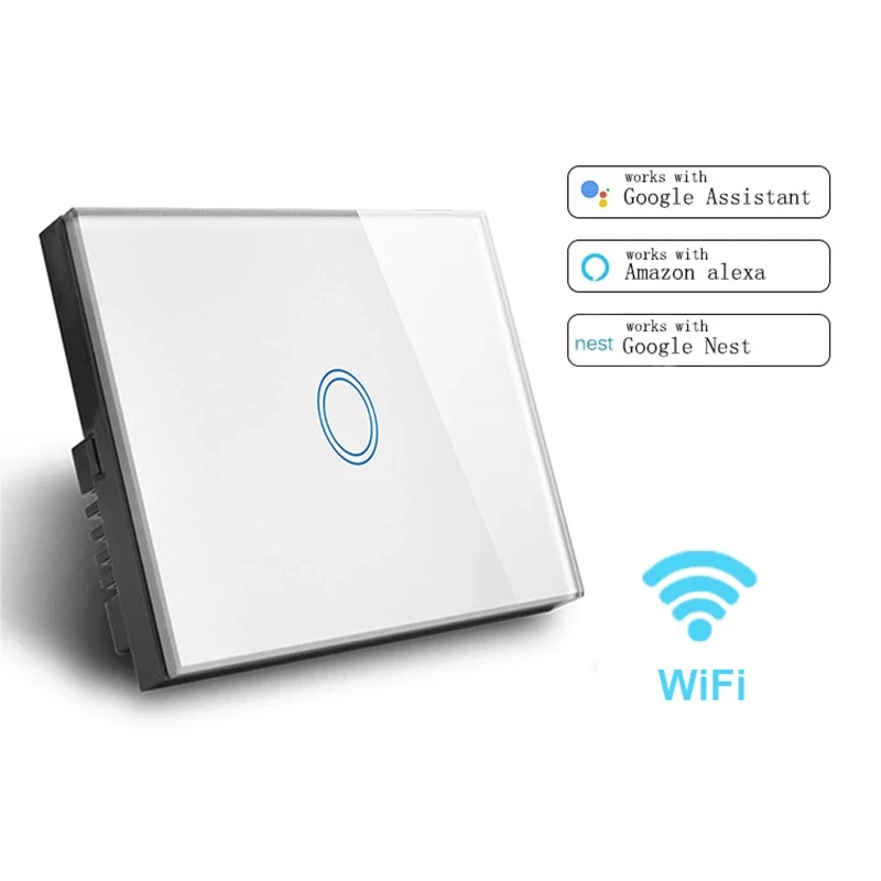 Нам Стандартный 1/2/3 местный 1 позиционный WiFi сенсорный выключатель с помощью