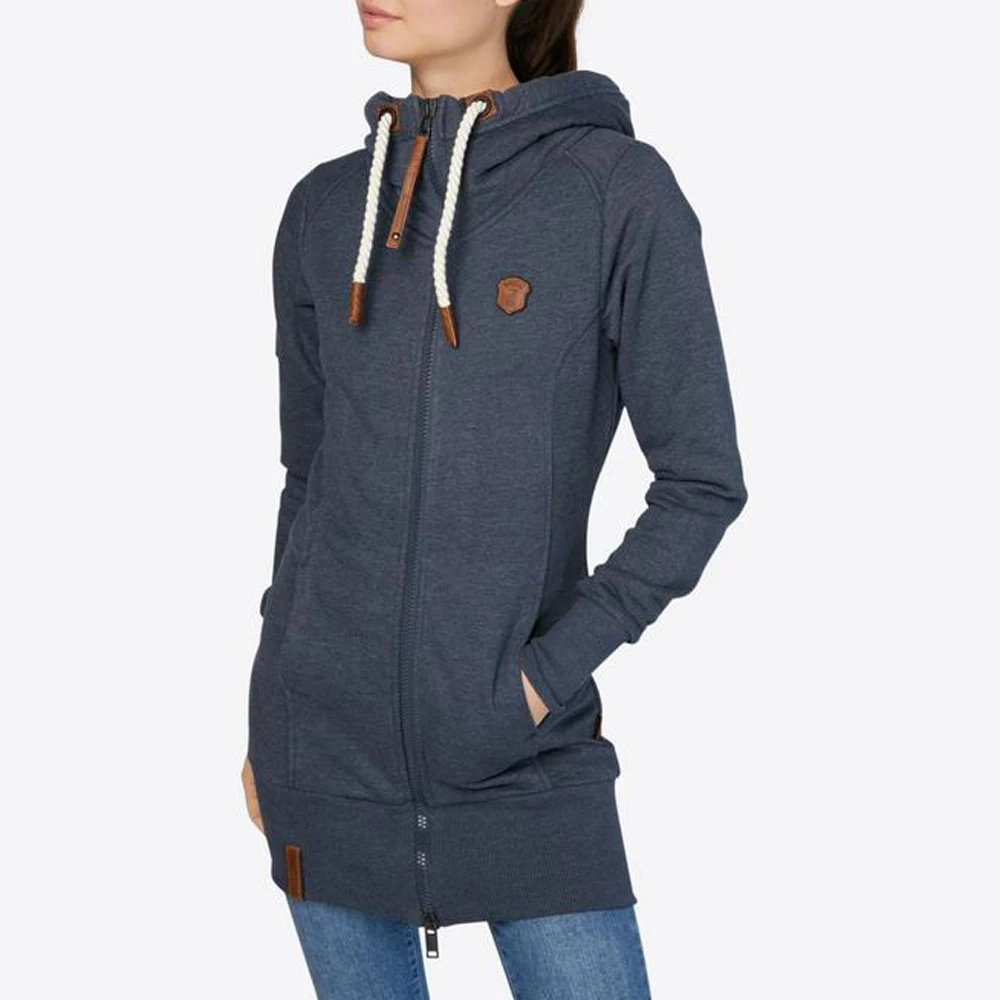 2019 женские зимние толстовки на молнии большие размеры пальто с длинным рукавом