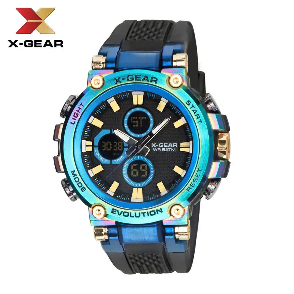 Мужские часы X-GEAR цифровые водонепроницаемые мужские армейские военные