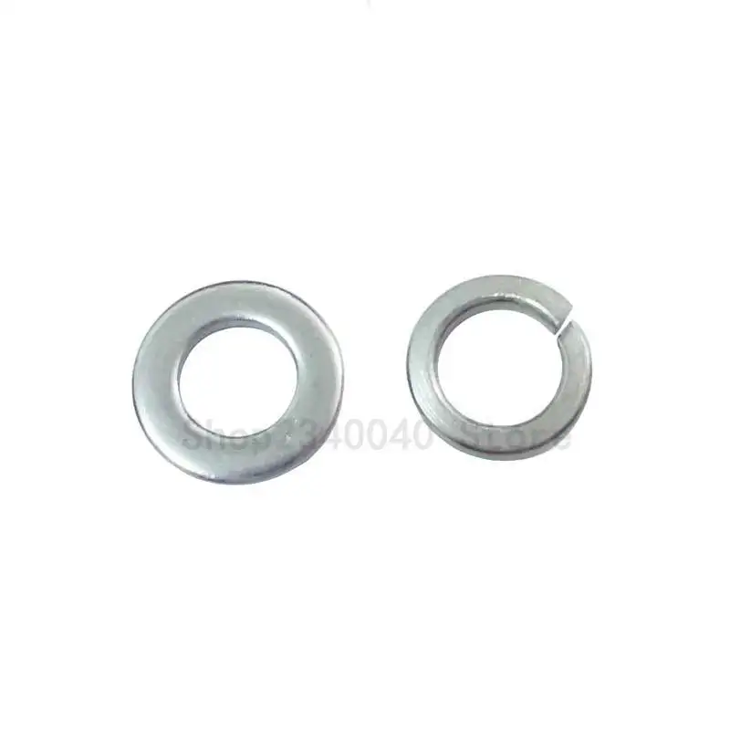 300pcs/box 304 Stainless Steel Flat Washer/Spring washer Assortment Set M2 M3 M4 M5 M6 Metal Lock Washer Abrasion Resistance |