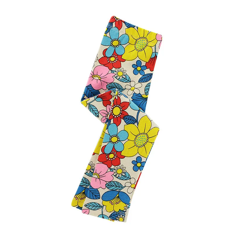 T1181 FLOWERS Jumping meter/Новинка; леггинсы в полоску для девочек; брюки; коллекция года; модные хлопковые брюки; Одежда для девочек; детские брюки-карандаш; сезон осень - Цвет: T1181 FLOWERS