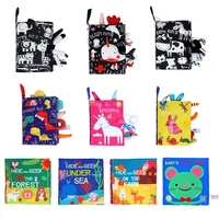 0 36m baby early learning toy tail cloth book parent child interactive sound paper puzzle cloth book rattle