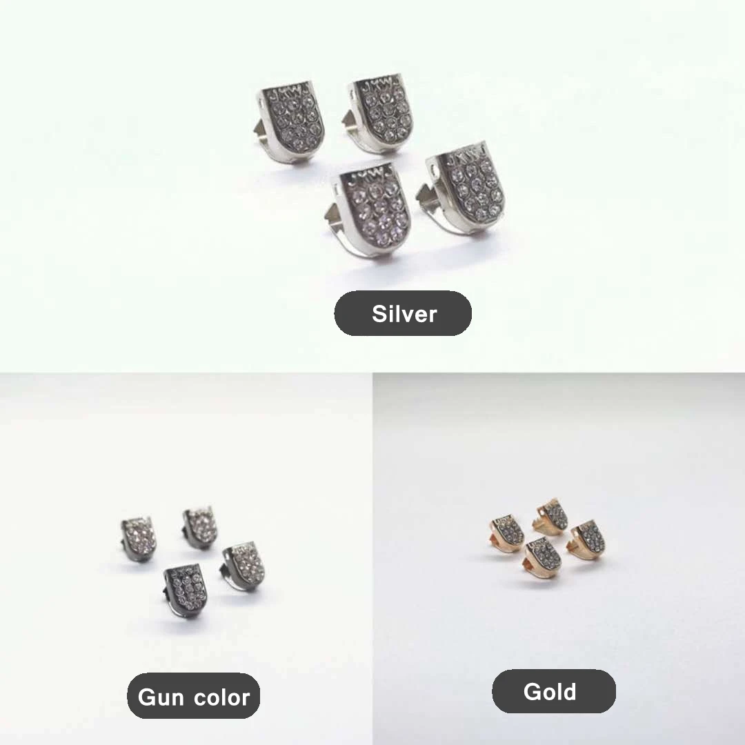4pcs/set Daisy push button Shoelace Buckle Diamond Metal Push button shoes Lock Buckle For Flats Shoelace lock DIY Sneaker Kits