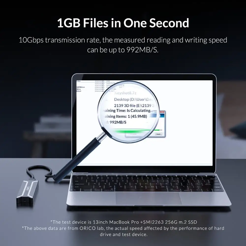 ORICO Aluminum M.2 NVME SSD Case USB C USB 3.1 10Gbps Hard Disk Case Support UASP M.2 USB NVME Enclosure Hard Drive Disk Box