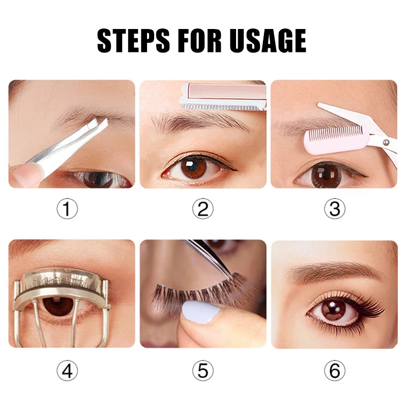 

10-in-1 Eyebrow Shaping Set Scissors Eyelash Curler Eyebrow Razor Eyebrow Comb Scissors Set ZGOOD