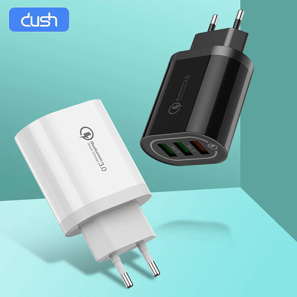 Быстрое зарядное устройство для телефона DUSH EU US 3 0 быстрое USB портативное