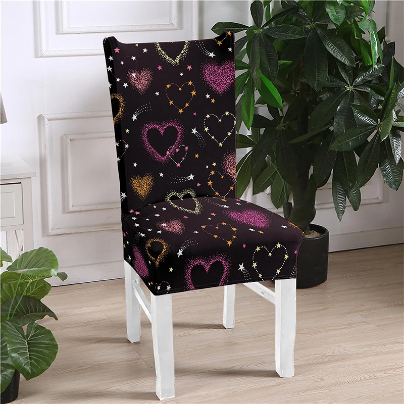 Чехлы на стулья из спандекса с рисунком планеты эластичная универсальная