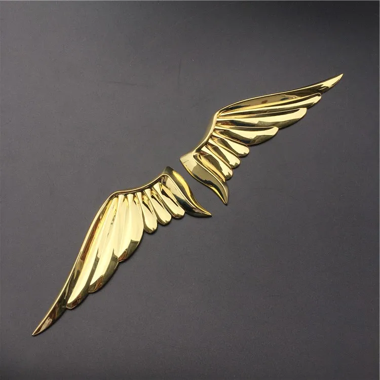 Металлическая 3d наклейка в виде крыла ангела 1 пара эмблема для универсальных
