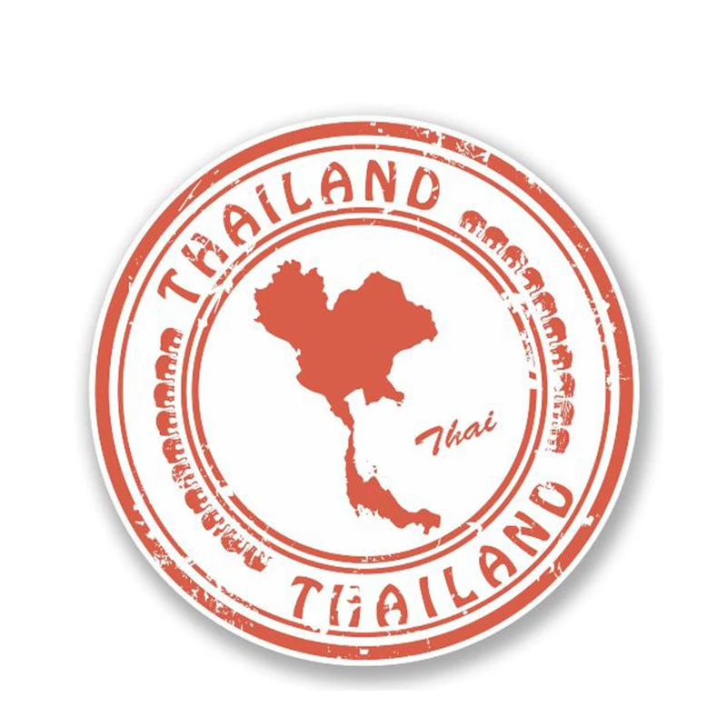 

13cm x 13cm Thai Thailand Decal Vinyl Car Sticker iPad Laptop Travel Luggage Tag Map Flag Graphic Waterproof Sticker for VAN RV