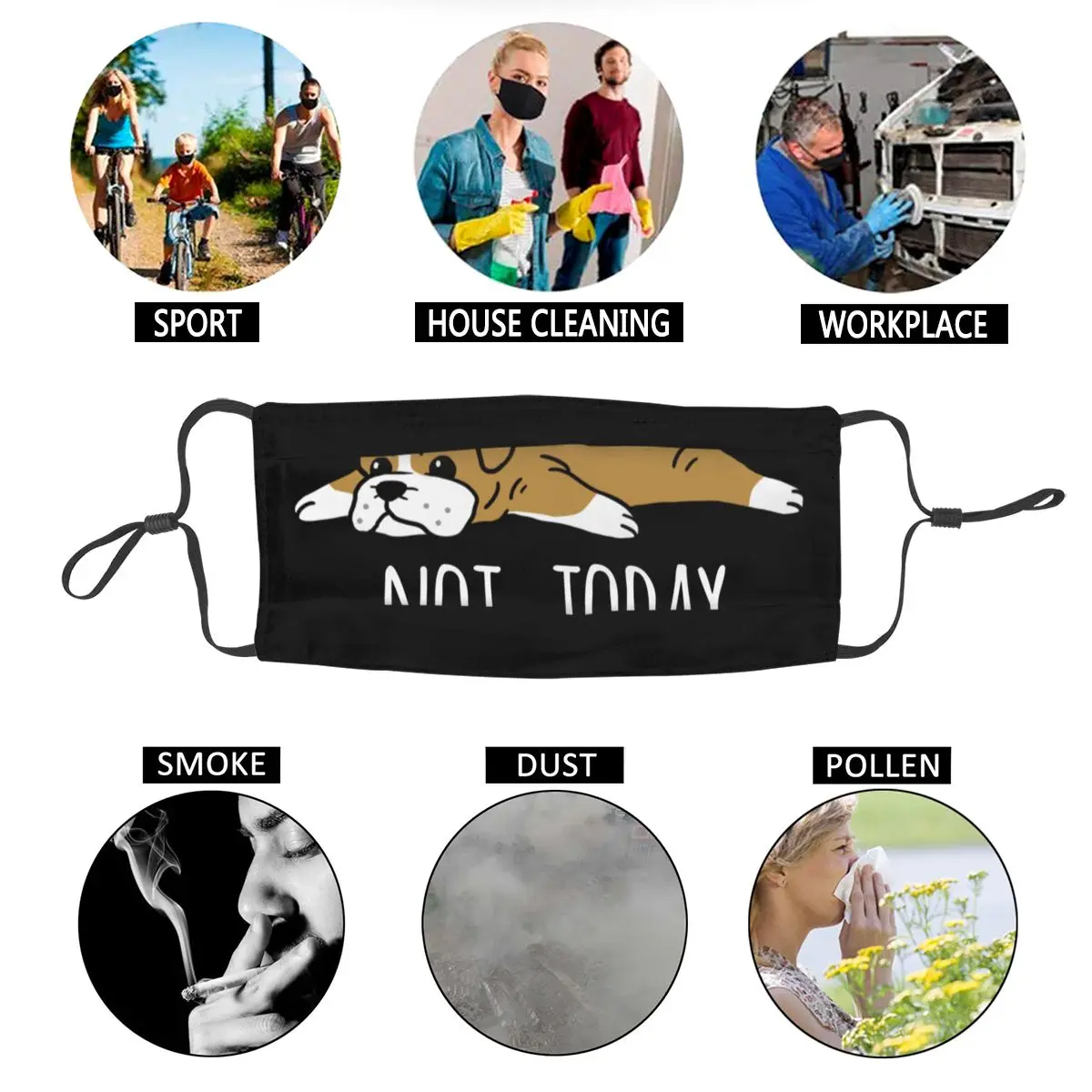 Забавная не сегодня английская бульдог Собака для мужчин и женщин Мужская