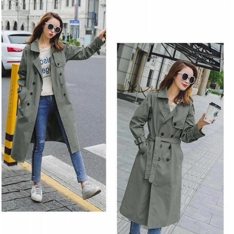 Модные ветровки Manteau длинный Femme Hiver Тренч осеннее пальто Женская парка мода Mujer
