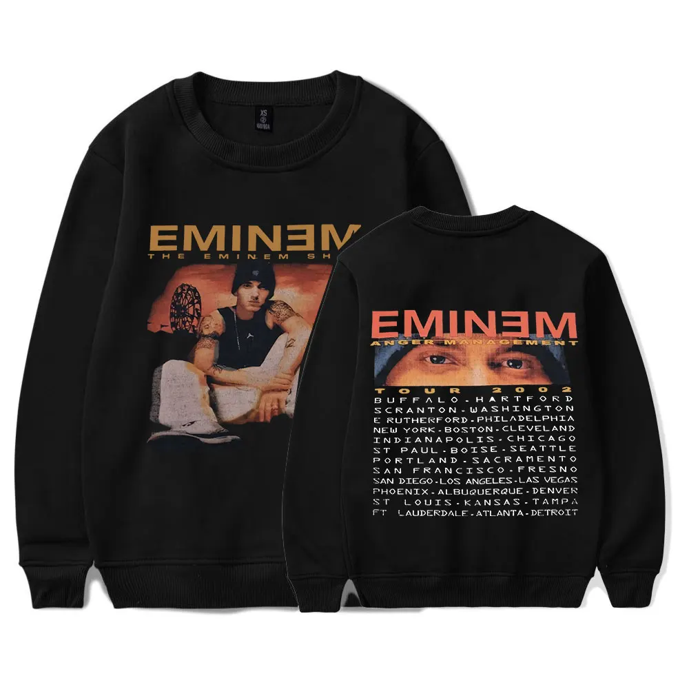 Худи Eminem Anger Management Tour 2002 винтажный свитшот с круглым вырезом в стиле Харадзюку