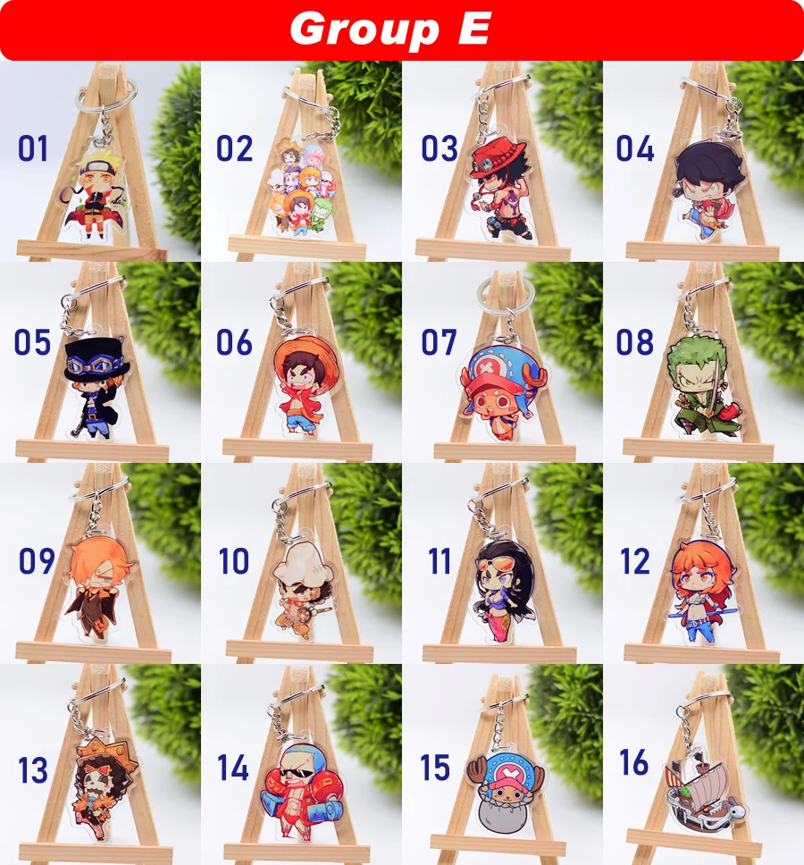 Горячая Распродажа аниме-брелок для ключей Chibi брелок 1 шт. Высокое качество Мультфильм брелок аксессуары амулеты акриловая подвеска часть одна