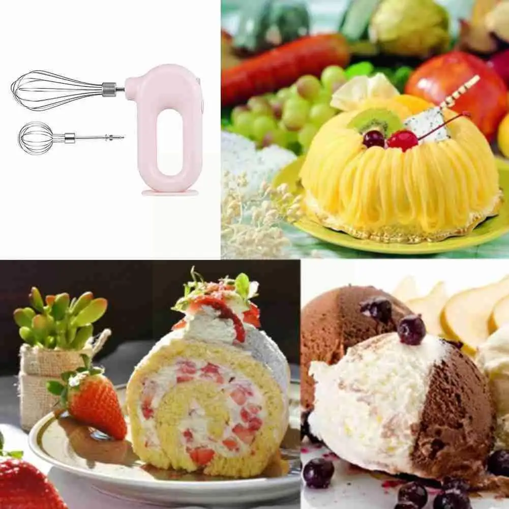 Электрический венчик с двойной палочкой и USB зарядкой бытовой съемный Миксер для