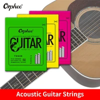 orphee strings for acoustic guitar tx series green phosphor folk hexagonal carbon steel metal string guitar parts accessories