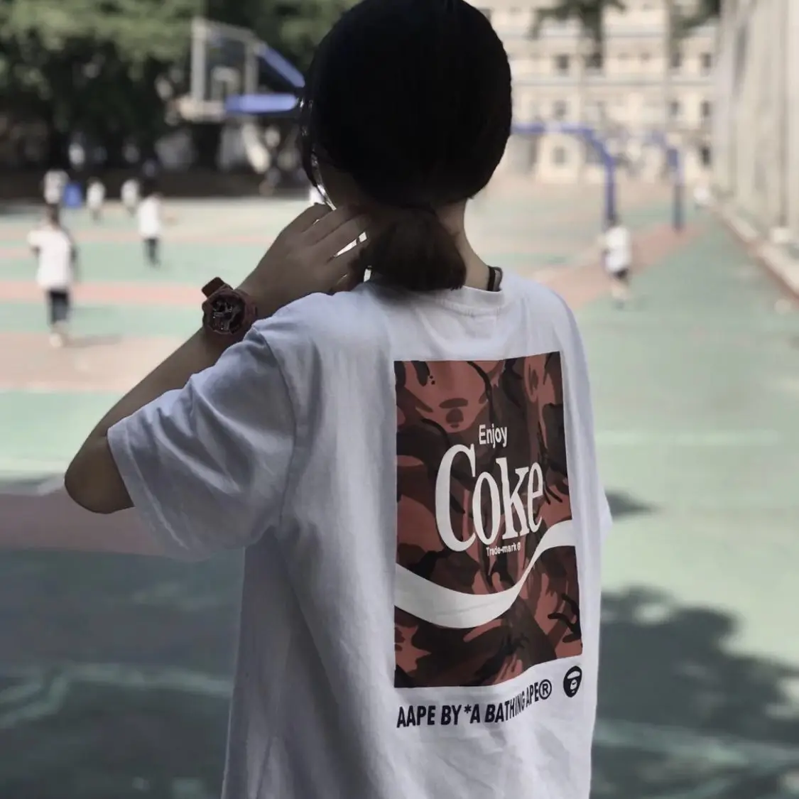 

100% cotton short sleeve T-shirt women loose 2021 new tide brand printing summer Korean students Joker ins coat