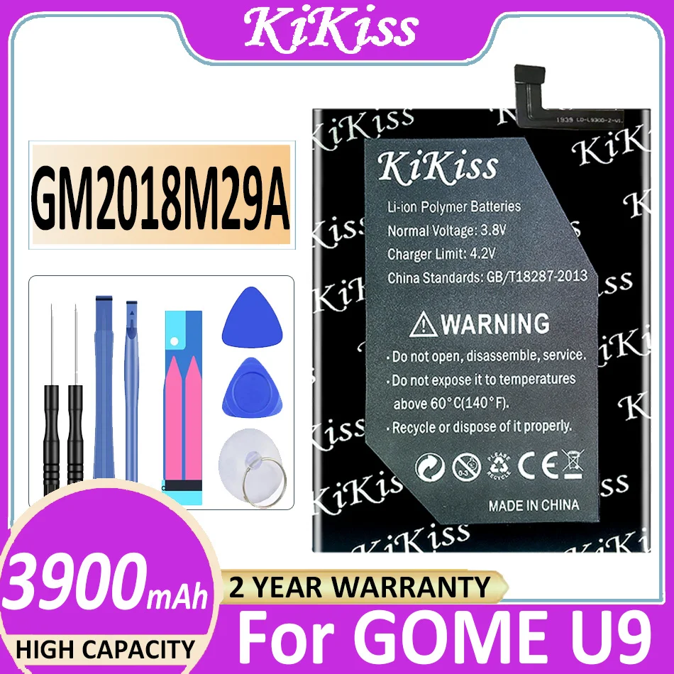 

3900mAh KiKiss GM2018M29A (U9) Replacement Battery For GOME U9 High Capacity Batterij