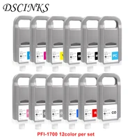 12color pfi 1700 100 compatible ink cartridge for canon pro 2000 4000 4000s 6000 6000s pro 2100 4100 6100 printer with dye ink