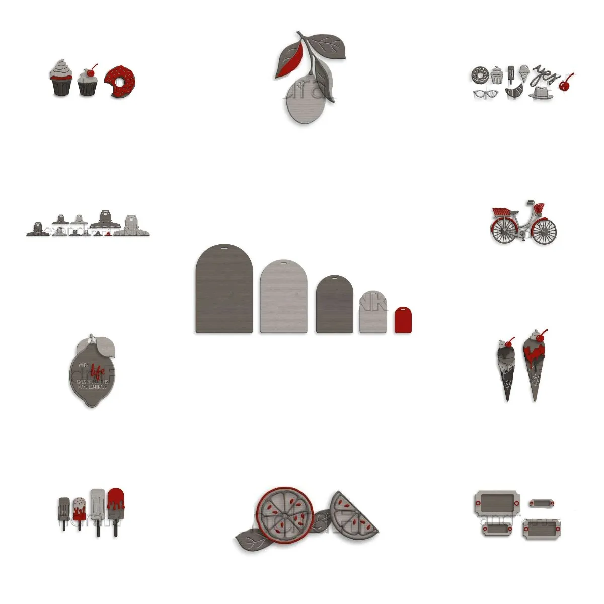 

Mini Fruit Label Ice Cream Metal Cutting Dies for DIY Scrapbooking Crafts Dies Cut Stencils Maker Photo Album Template Handmade