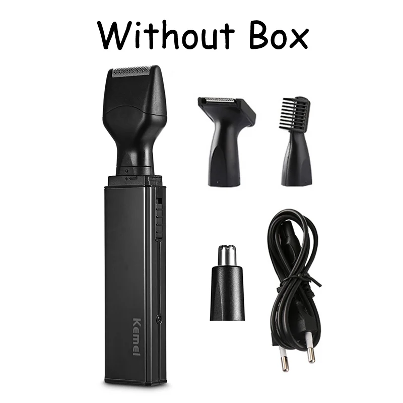 Without box-item 1 4 в 1, триммер для носа, Перезаряжаемый USB, Мужская бритва, набор для удаления волос, для бакенбардов, ушей, бровей, бороды, тример для ухода за лицом, электрический - Цвет: Without box-item 1