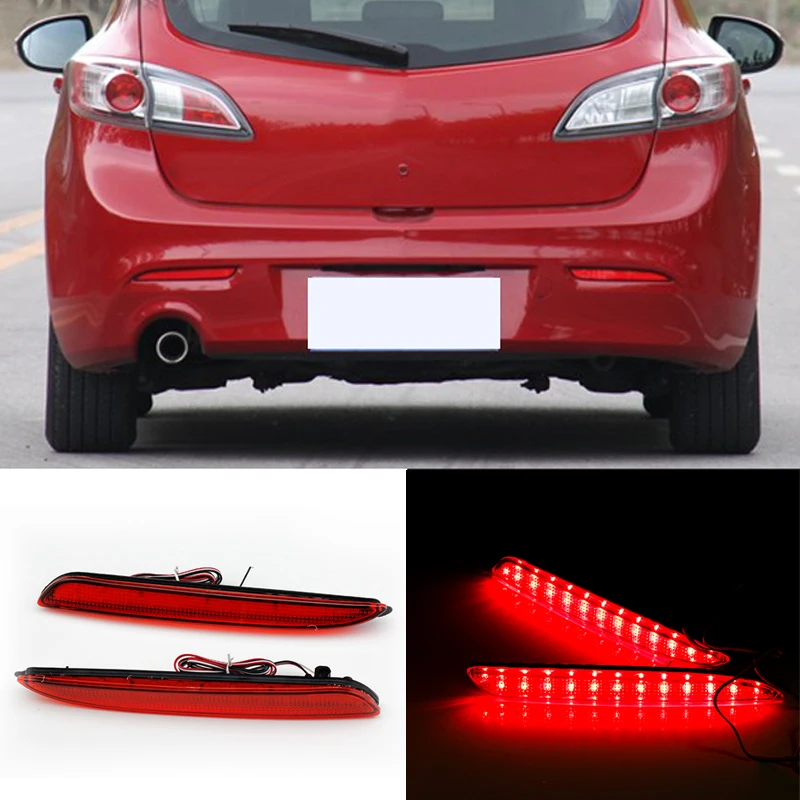 

1 Pair Left Right Car Rear Bumper Brake Signal Light for Mazda 2010-2013 Durable Auto Reflector Warning Lamp Styling Accessories