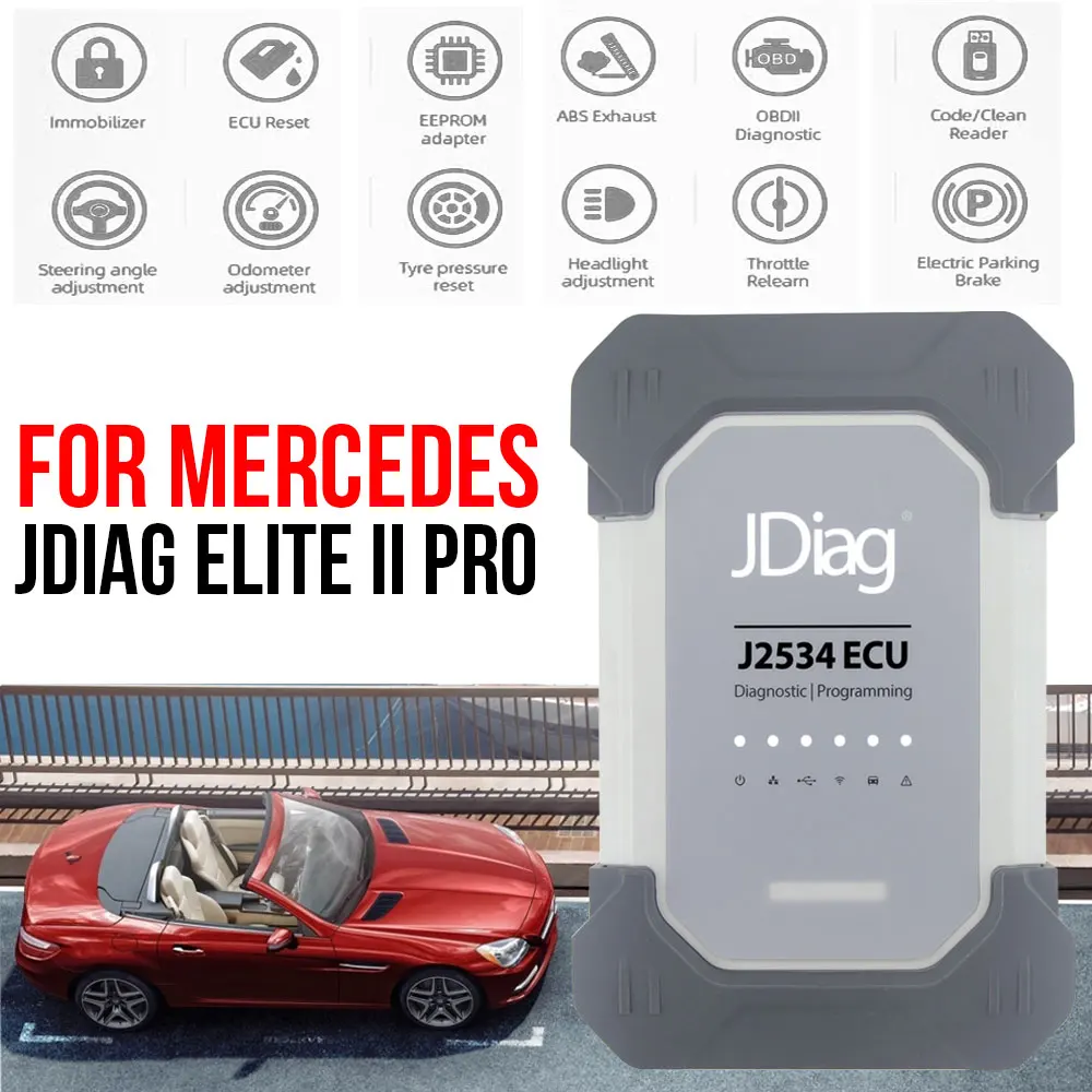 Программатор ECU JDiag Elite II J2543 Оригинальный диагностический сканер для считывания