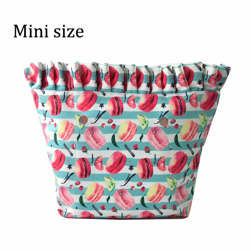 Floral Mini 11 Цветочная окантовка подкладка красочный принт внутренний карман на молнии для классического мини Obag вставка с внутренним водонепроницаемым покрытием для O сумки - Цвет: Floral Mini 11