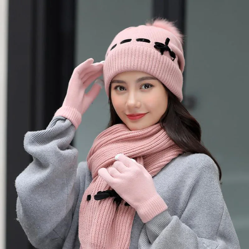 Calymel 2020 новый зимний шерстяной головной убор шарф перчатки набор Дамский модный