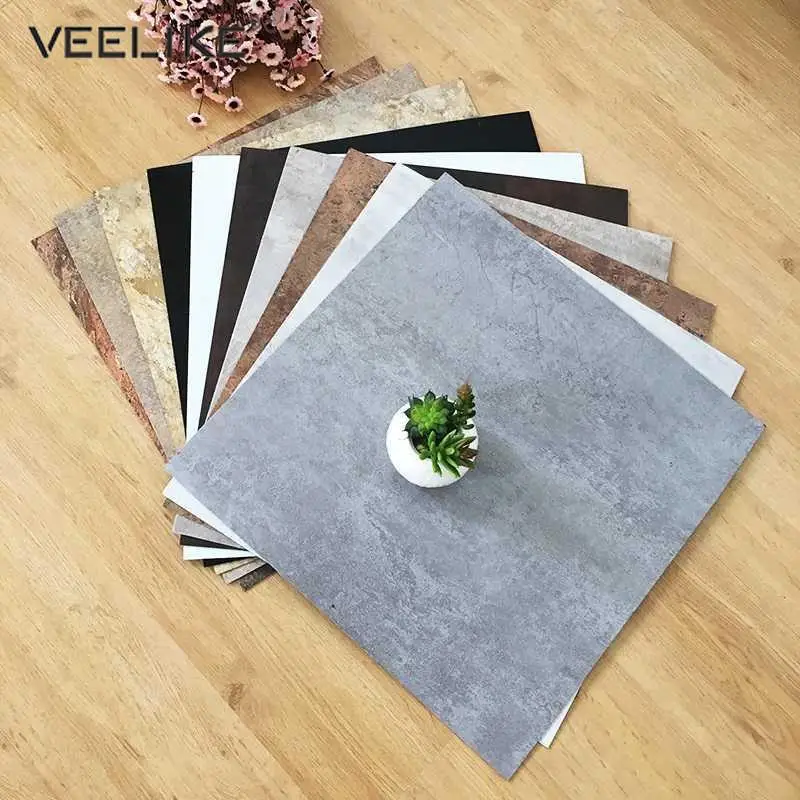 

Decorative Floor Stickers Wood Grain Self-adhesive Floor for Living Room Ground Renovation Modern Vinyl Waterproof Tiles Panels