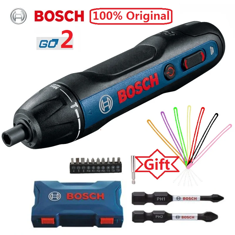 

Bosch Go 2 Mini Electrical Screwdriver Set 3.6V Rechargeable Automatic Screwdriver Hand Drill Bosch Go2 with screwdriver bits