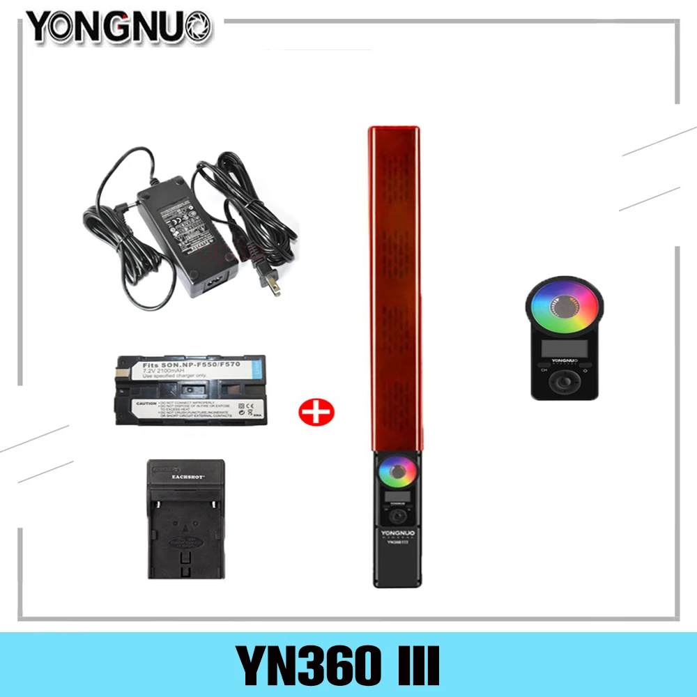 Ручной светодиодный светильник YONGNUO YN360 III YN360III цветовая температура 5500k RGB для