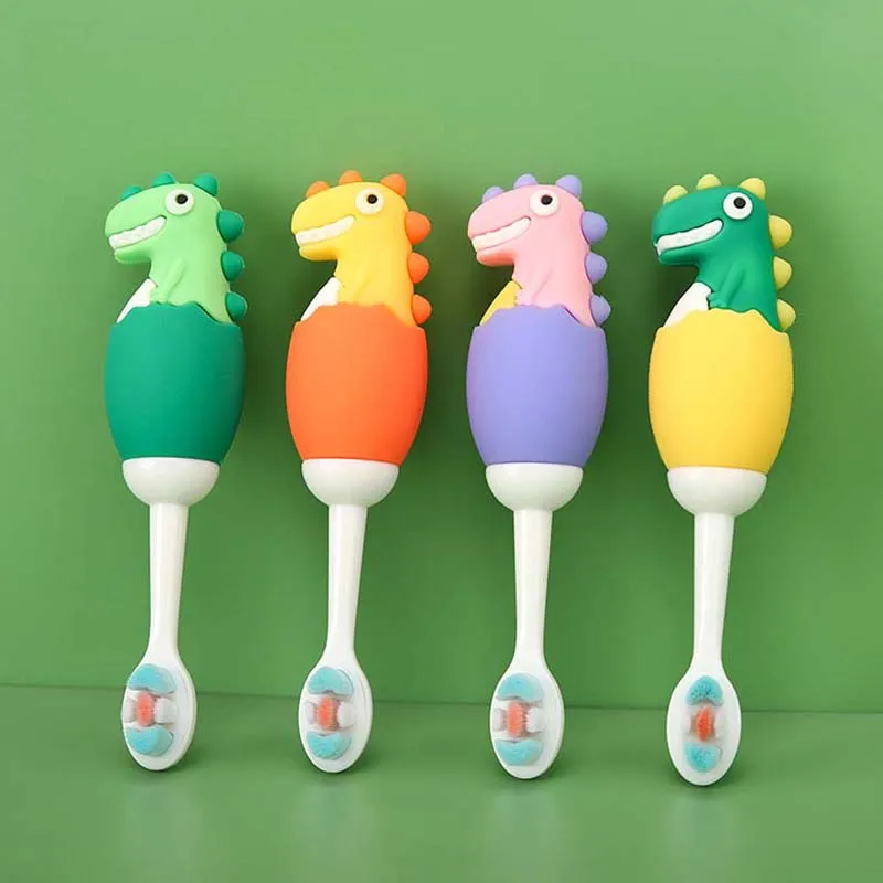 

HH Toothbrush for children 1-7 years Food grade silicone Cartoon soft teeth care baby health items kinder Baby toothbrushes