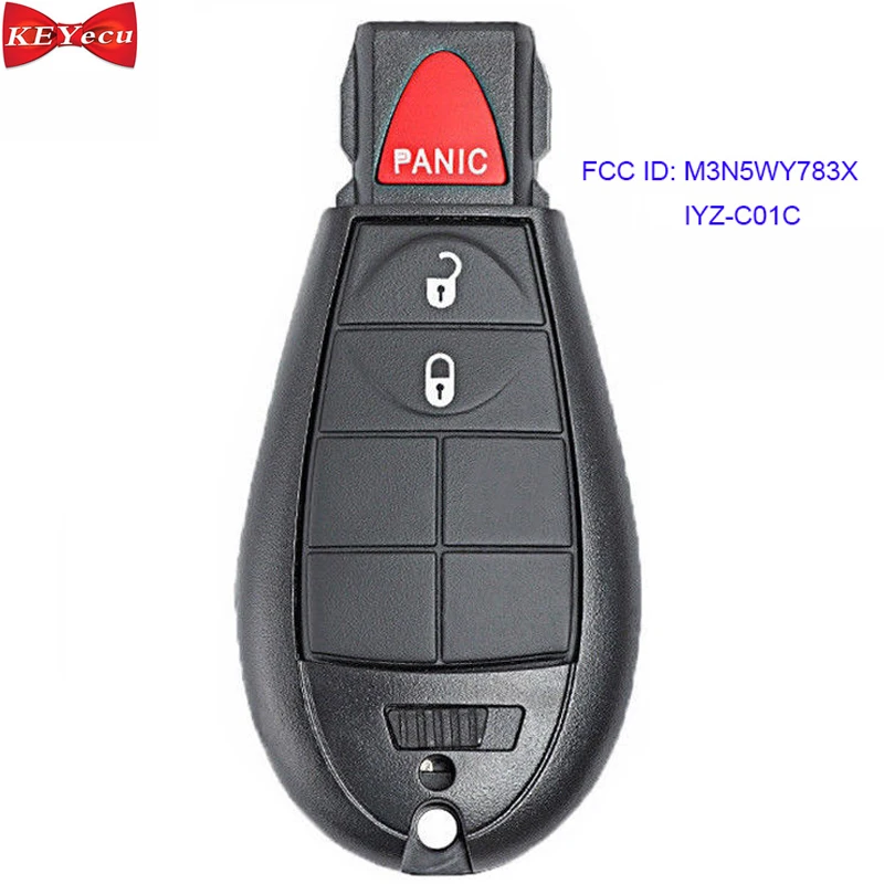 

KEYECU Keyless Go for Chrysler Town & Country for Dodge Durango Journey for Ram Remote Key Fob M3N5WY783X IYZ-C01C