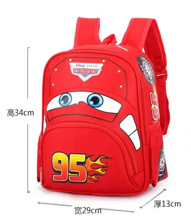 

New2021 Disney cartoon car children backpack kindergarten girls boys 95 team backpack sac a dos kawaii School BagsWomen's wallet