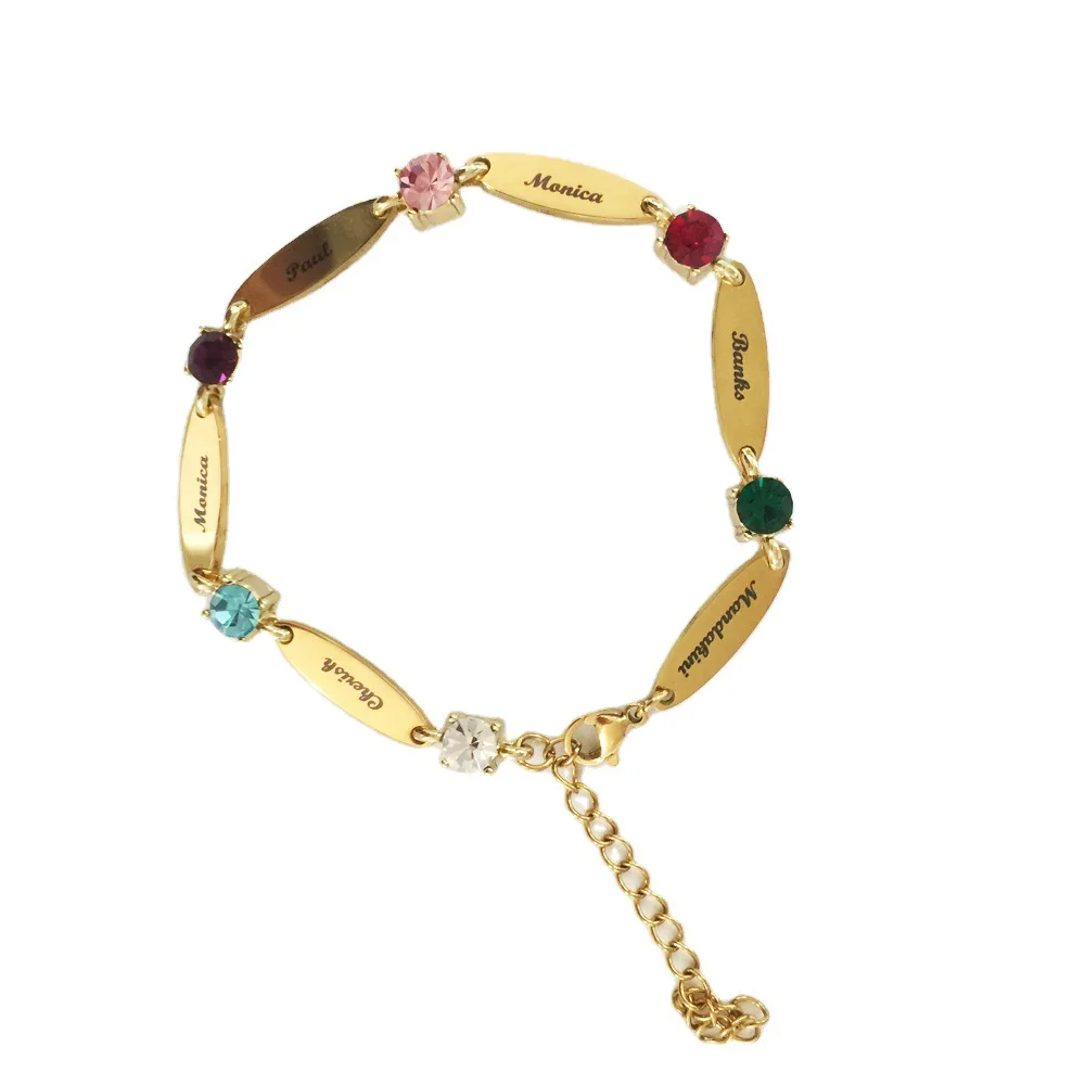 

Fashion Custom Bracelets For Women Engraving Nameplate Couple Bracelet For Lover Stainless Steel ID Bracelets For Men Jewelry