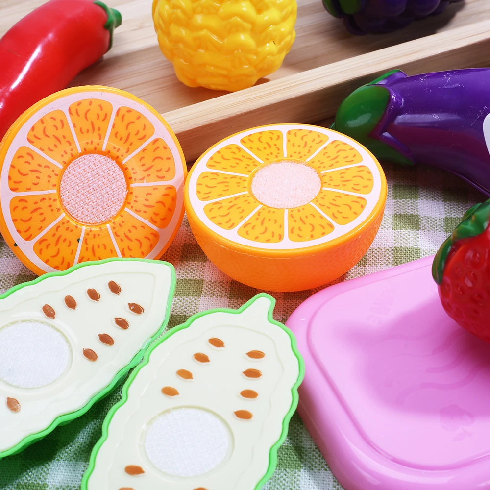 Пластиковые игрушки для резки фруктов и овощей детский кухонный набор игрушка