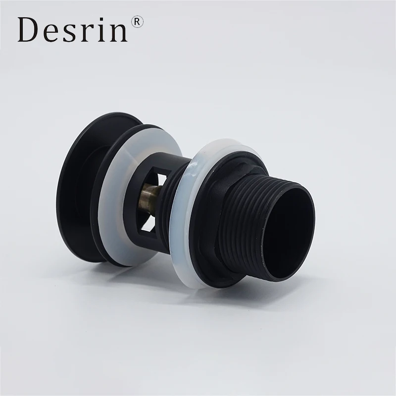 Desrin матовый латунный черный умывальник для ванной комнаты отскакивающий слив