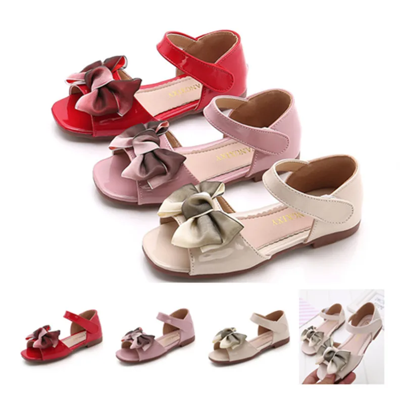Сандалии для девочек карамельных цветов детская обувь с бантом принцесс модные