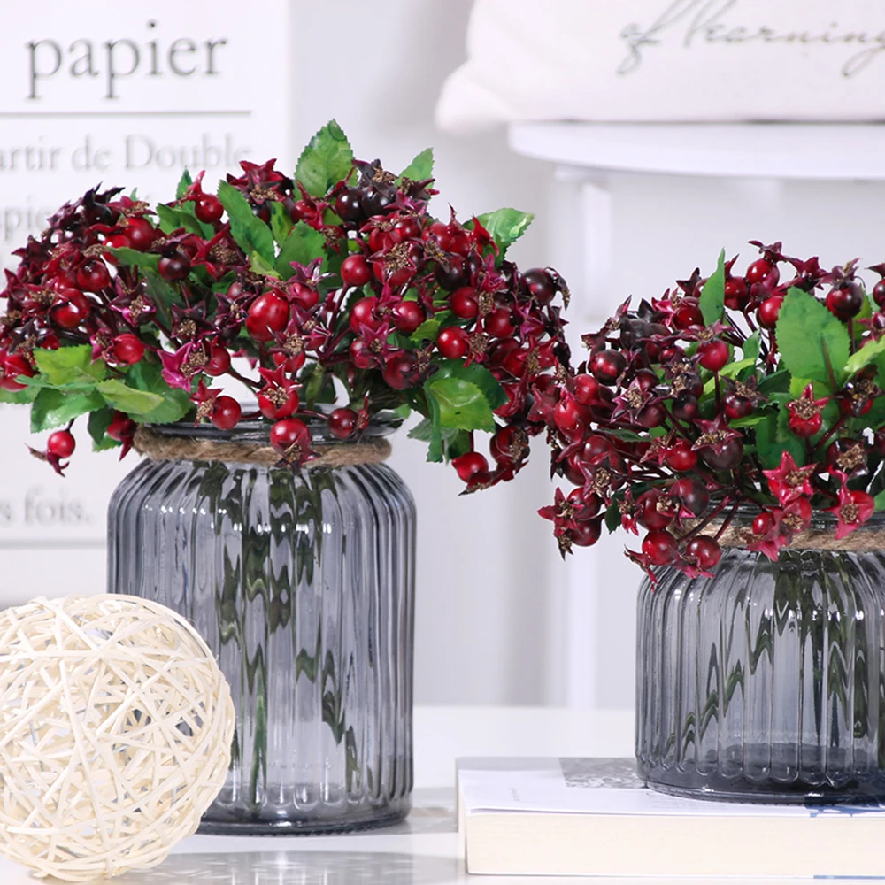 5 шт. искусственный гранат имитация ягод фрукты маленькое поддельное растение