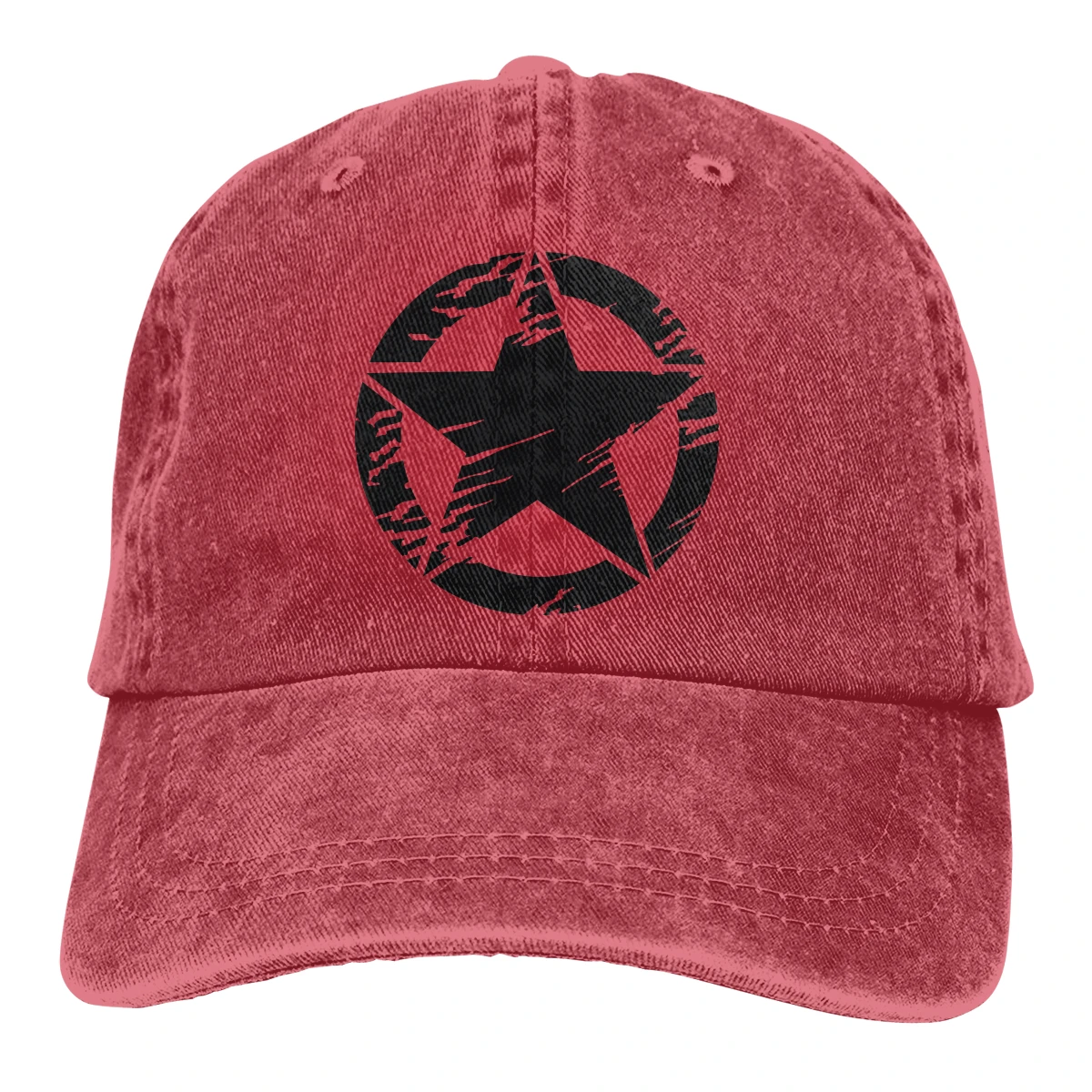 

Vintage Look US Army White Star Emblem T men's woman Retro Washed Cowboy hat Vintage