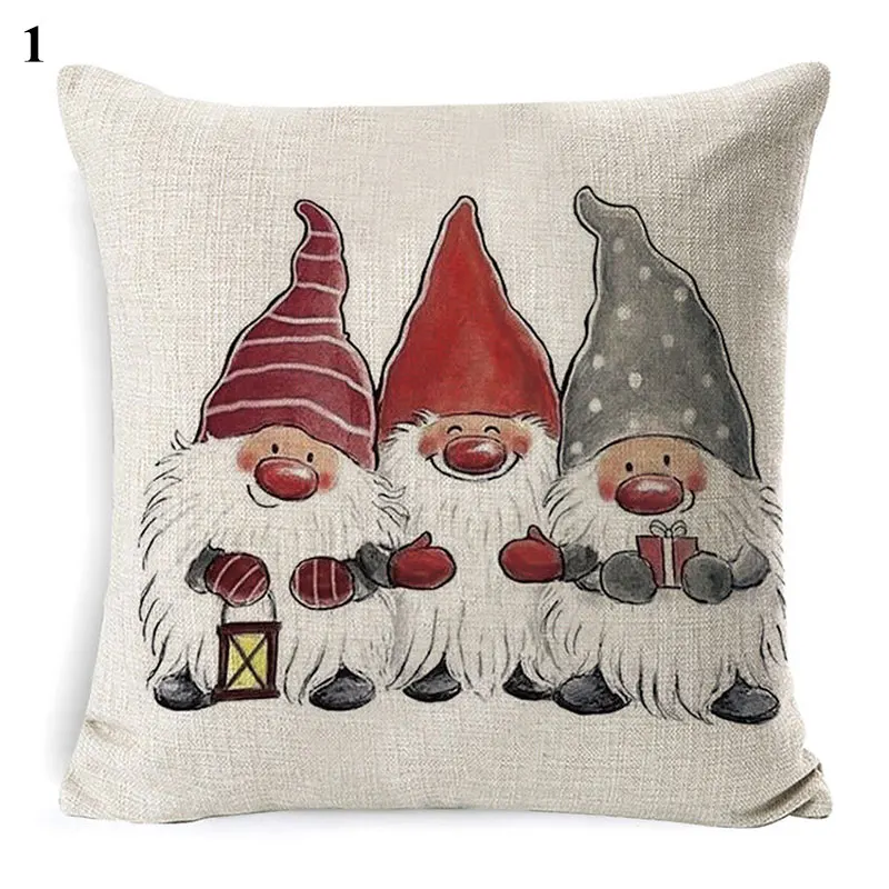 

Christmas cushion cover 45*45 Pillowcase sofa cushions Pillow cases Cotton Linen pillow covers Home Decor