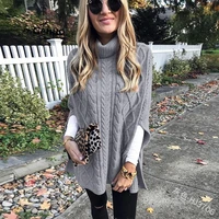 new 2021 knitted cloak sweaters women casual loose shawl autumn winter streetwear poncho women sweater and pullovers