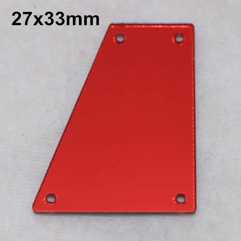 Светлый Сиам acryl ic зеркало пришить Стразы DIY Flatback зеркало акрил пришивные стразы с отверстиями для шитья - Цвет: A24-27x33