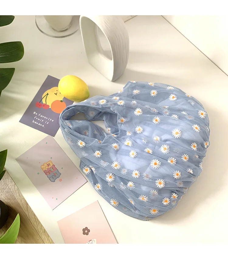 2020 весенне-летняя сетчатая вышивка маленькая Маргаритка милая свежая сказочная