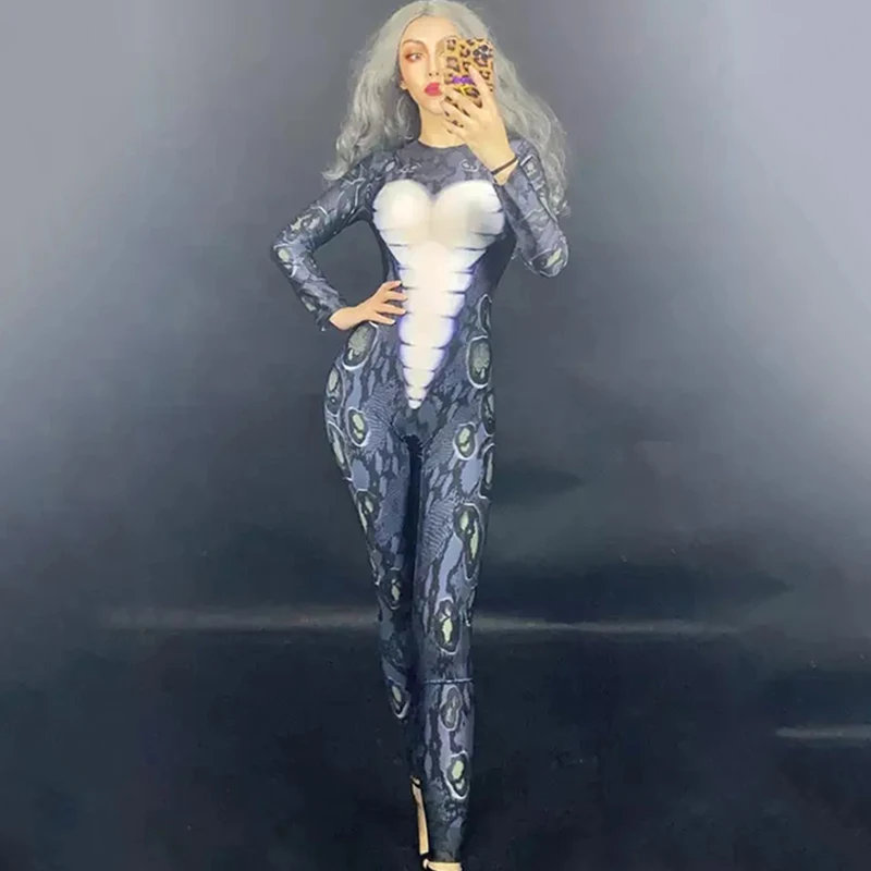 Для женщин сексуальная сцена боди водолазка с длинным рукавом Тонкий комбинезон