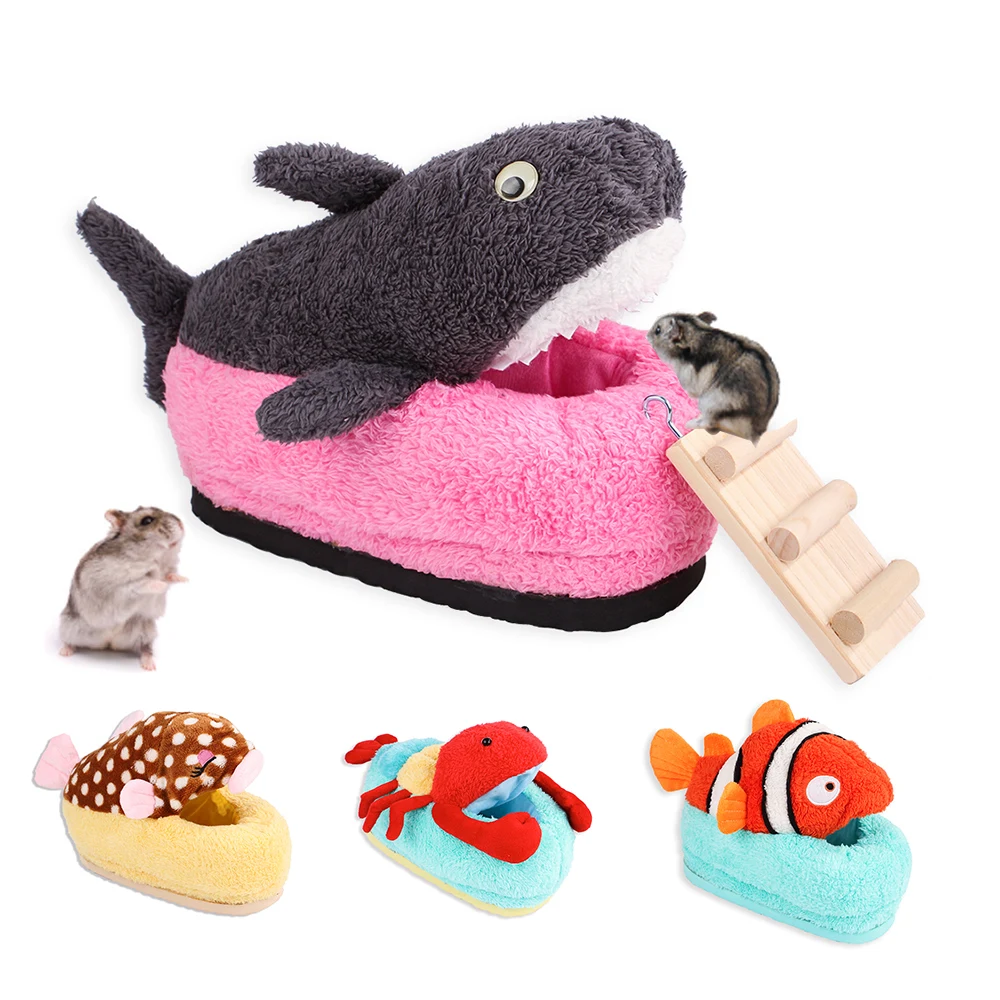 Маленькие животные кровать Клетка для хомяка морская свинка акула форма питомца