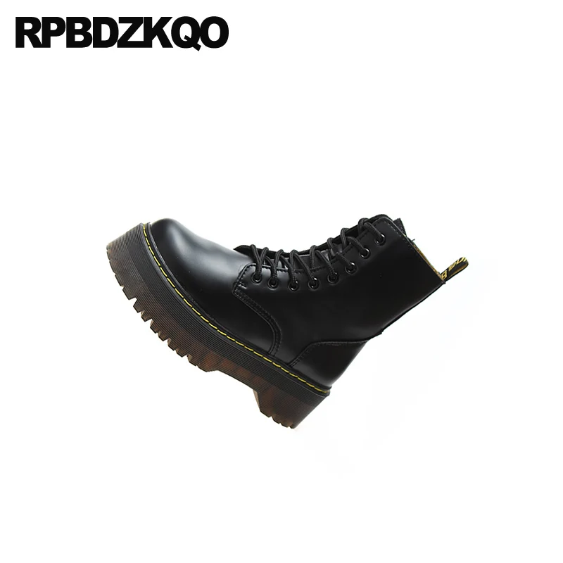 Женские Водонепроницаемые ботильоны на платформе черные или красные ботинки с