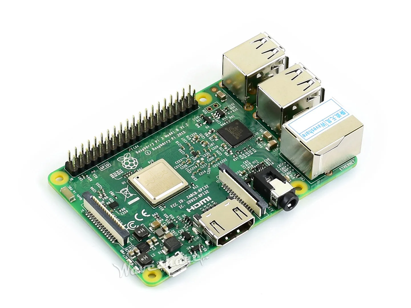 Оригинальный Raspberry Pi 3 Model B третьего поколения 64 бит четырехъядерный процессор ARMv8